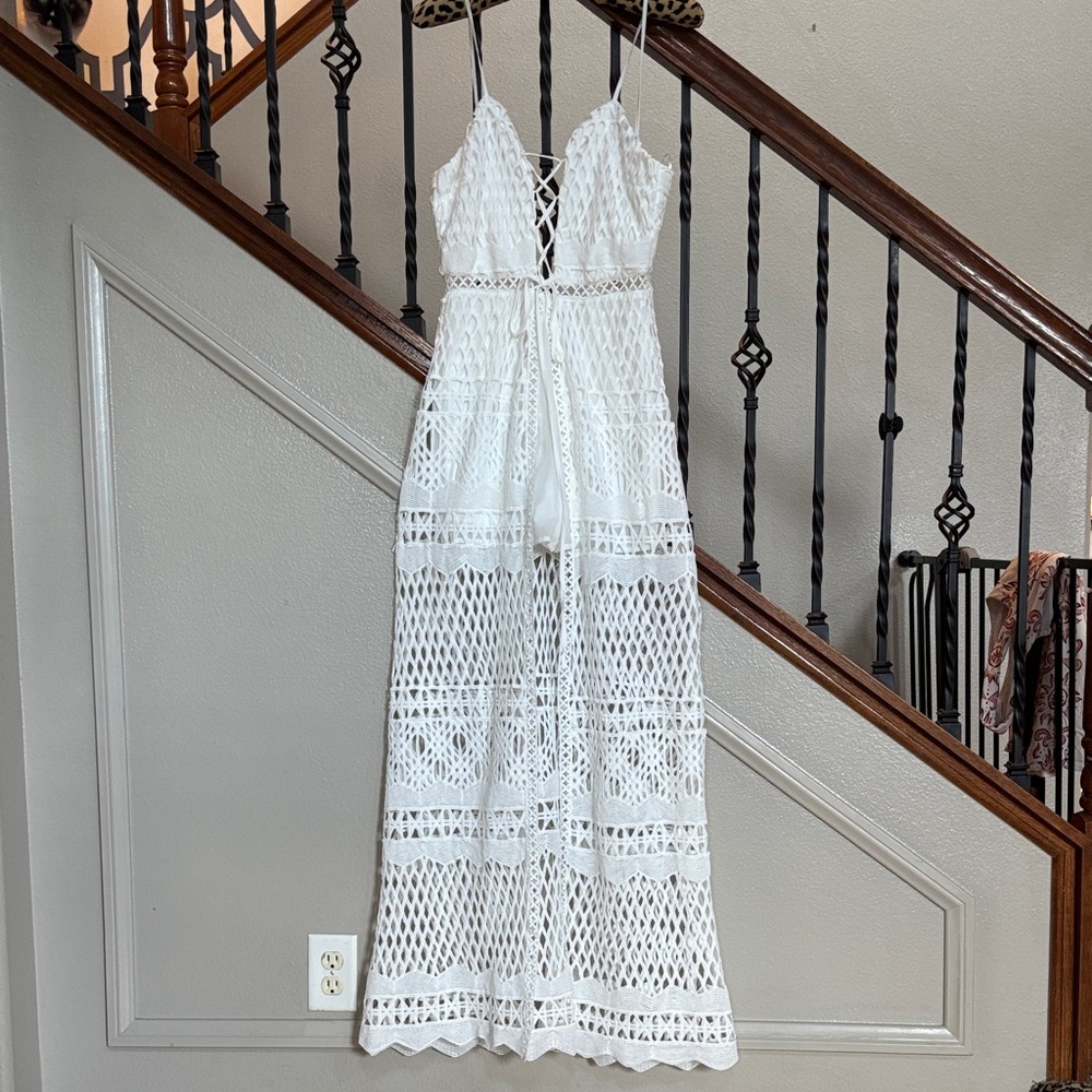 Windsor White Crochet Maxi Dress